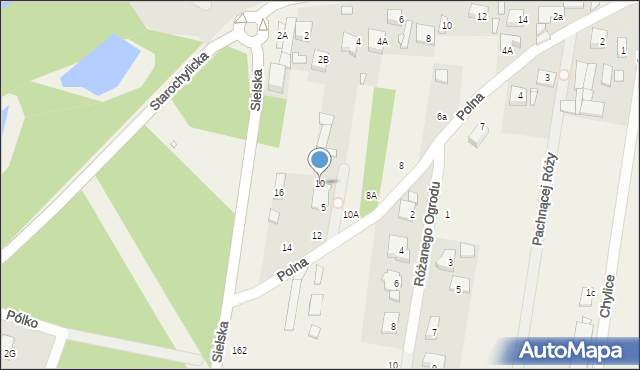 Chylice, Polna, 10, mapa Chylice