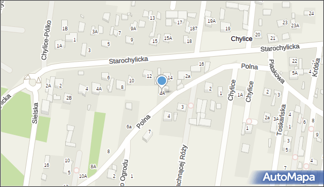 Chylice, Polna, 4A, mapa Chylice
