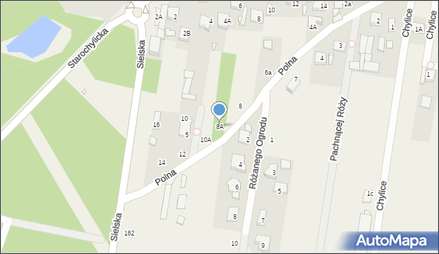 Chylice, Polna, 8A, mapa Chylice