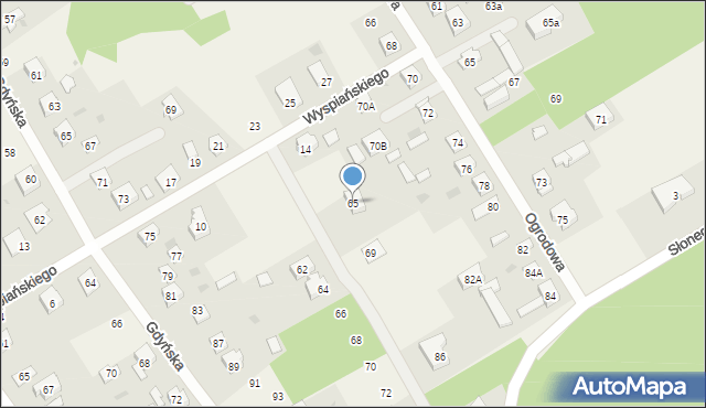 Chylice, Polskiego Związku Ludowego, 65, mapa Chylice