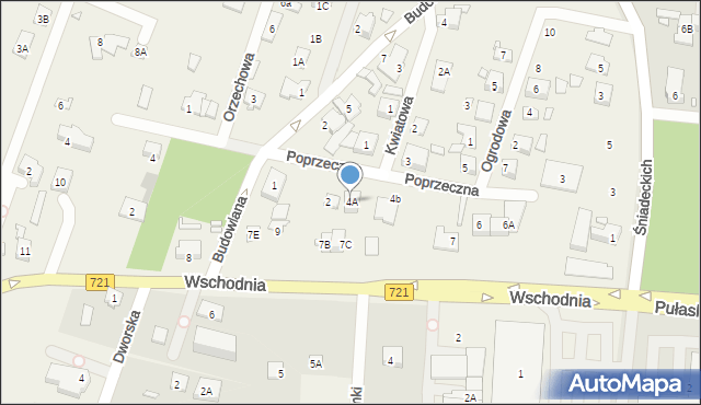 Chyliczki, Poprzeczna, 4A, mapa Chyliczki