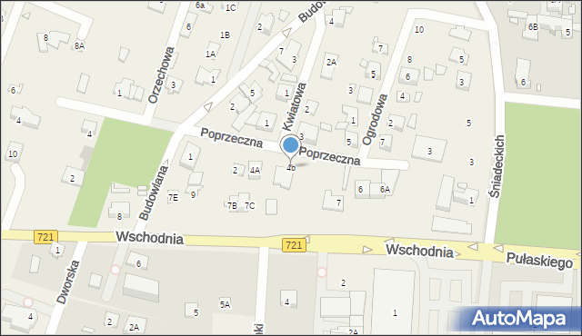 Chyliczki, Poprzeczna, 4b, mapa Chyliczki