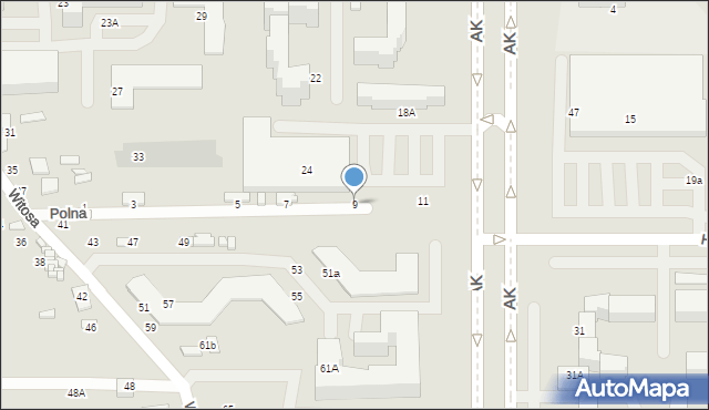 Ciechanów, Polna, 9, mapa Ciechanów