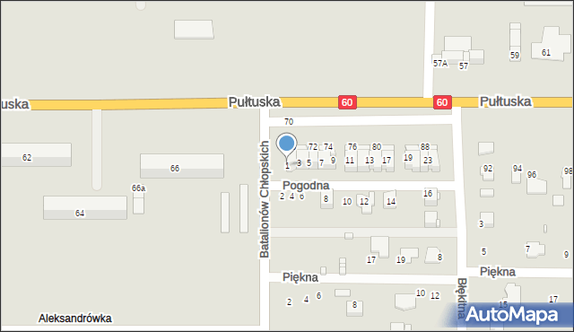 Ciechanów, Pogodna, 1, mapa Ciechanów