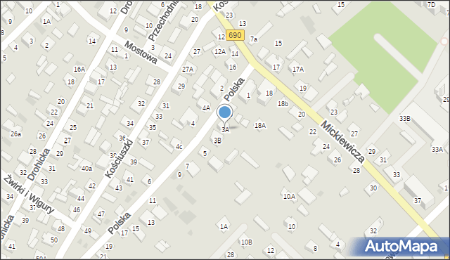 Ciechanowiec, Polska, 3A, mapa Ciechanowiec