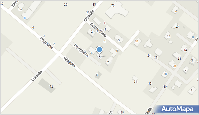 Ciele, Pomyślna, 5, mapa Ciele