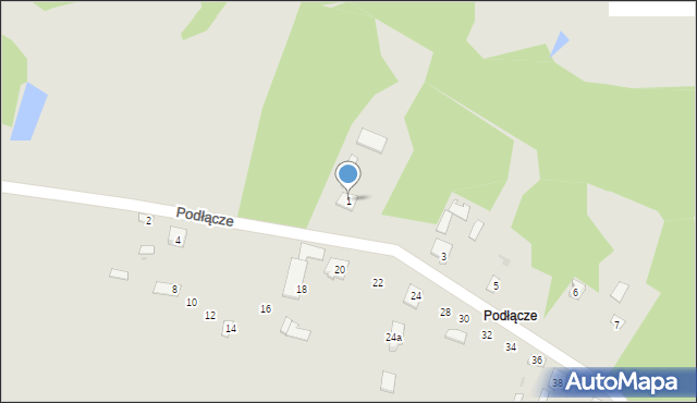 Ciepielów, Podłącze, 1, mapa Ciepielów