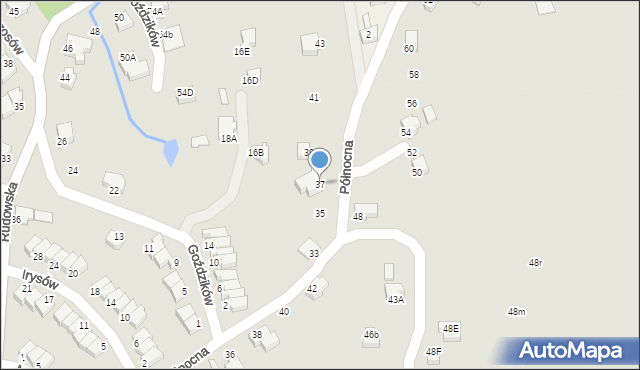 Cieszyn, Północna, 37, mapa Cieszyna
