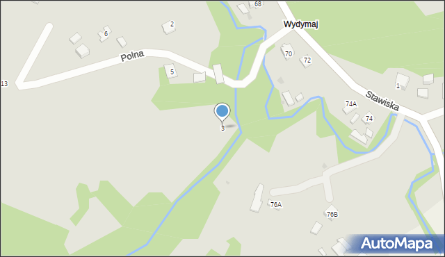 Ciężkowice, Polna, 3, mapa Ciężkowice