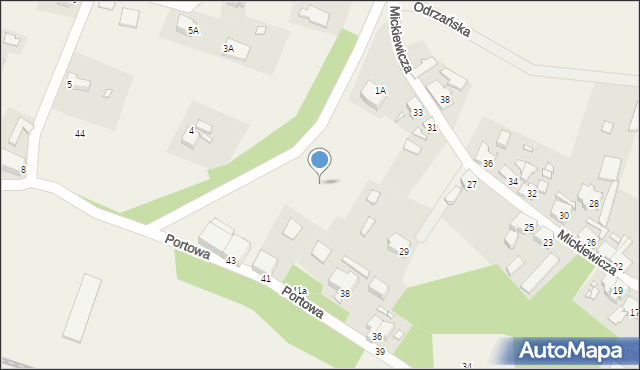 Cigacice, Portowa, 43a, mapa Cigacice