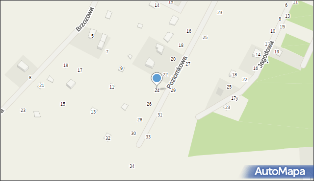 Cis, Poziomkowa, 24, mapa Cis