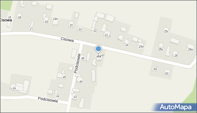 Cisowa, Podcisowie, 44a, mapa Cisowa