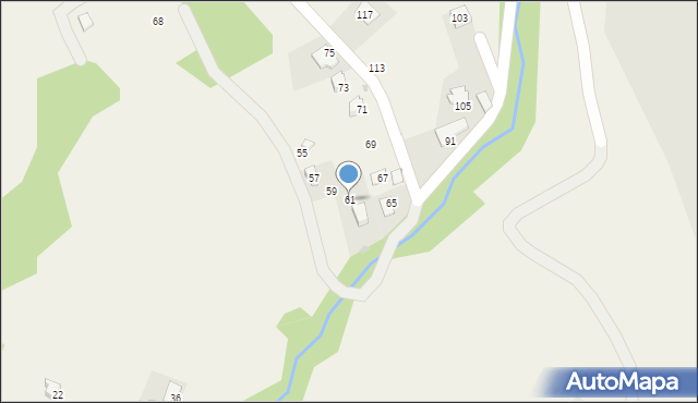 Cisownica, Pod Kopieńcem, 61, mapa Cisownica