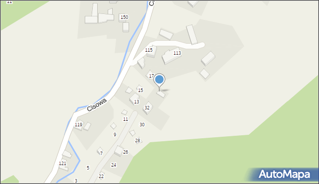 Cisownica, Poręba, 34, mapa Cisownica