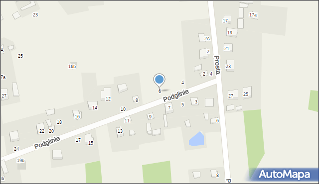 Ćmińsk, Podglinie, 6, mapa Ćmińsk