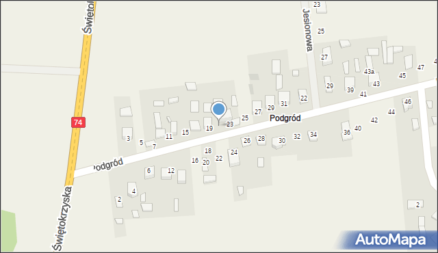 Ćmińsk, Podgród, 21, mapa Ćmińsk