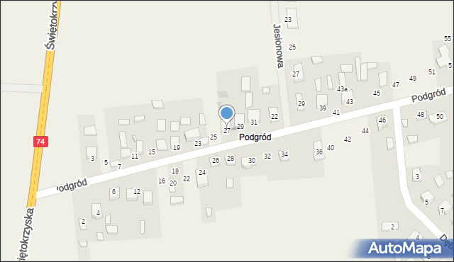 Ćmińsk, Podgród, 27, mapa Ćmińsk