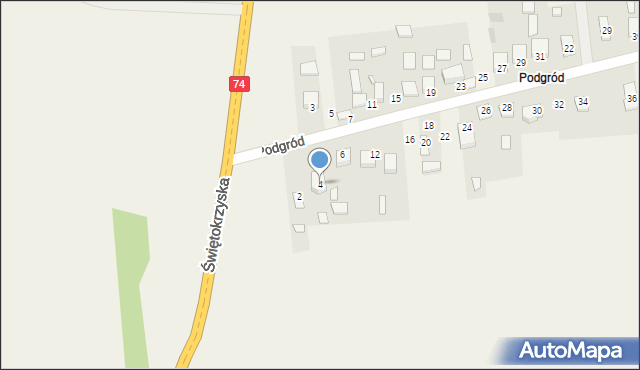 Ćmińsk, Podgród, 4, mapa Ćmińsk