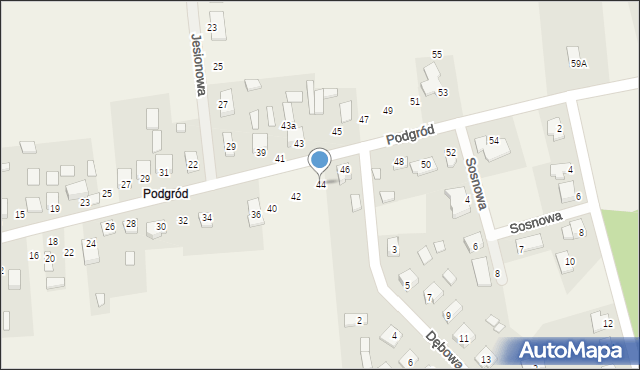 Ćmińsk, Podgród, 44, mapa Ćmińsk