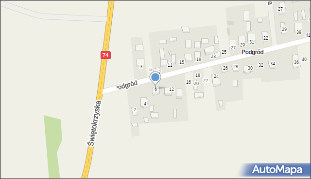 Ćmińsk, Podgród, 6, mapa Ćmińsk