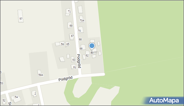 Ćmińsk, Podgród, 60, mapa Ćmińsk