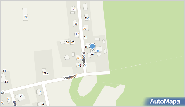 Ćmińsk, Podgród, 62, mapa Ćmińsk