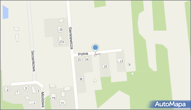 Ćmińsk, Polna, 17, mapa Ćmińsk