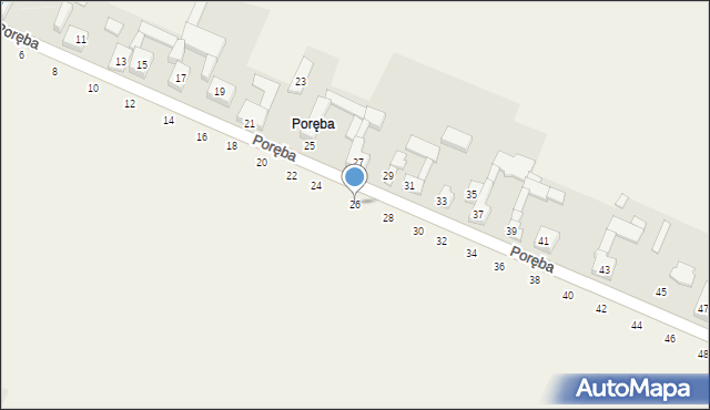 Cynków, Poręba, 26, mapa Cynków