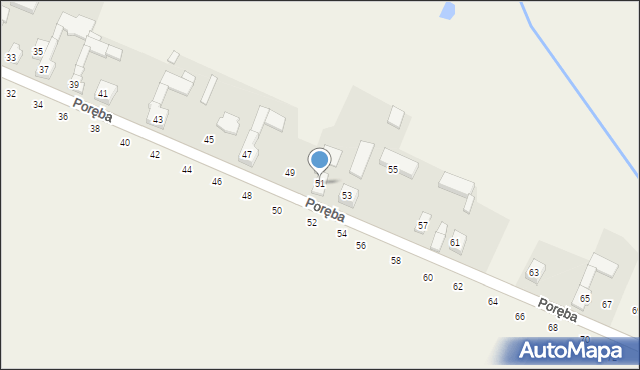 Cynków, Poręba, 51, mapa Cynków