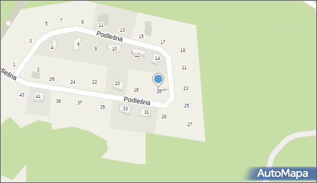 Czapielsk, Podleśna, 16, mapa Czapielsk