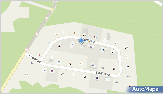 Czapielsk, Podleśna, 8, mapa Czapielsk