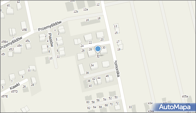 Czaple, Pomorska, 32, mapa Czaple