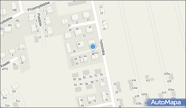 Czaple, Pomorska, 46, mapa Czaple