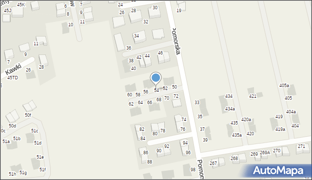 Czaple, Pomorska, 54, mapa Czaple