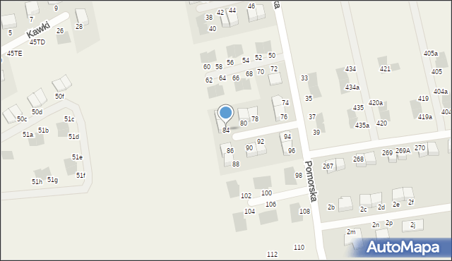 Czaple, Pomorska, 84, mapa Czaple