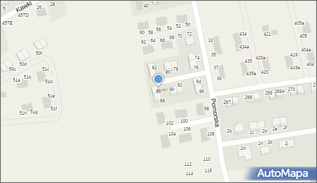 Czaple, Pomorska, 86, mapa Czaple