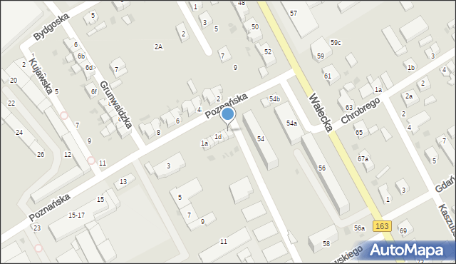 Czaplinek, Poznańska, 1f, mapa Czaplinek