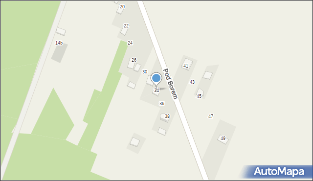 Czaplów, Pod Borem, 34, mapa Czaplów