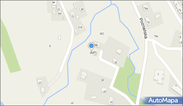 Czapury, Poznańska, 36A, mapa Czapury