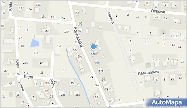 Czapury, Poznańska, 57a, mapa Czapury