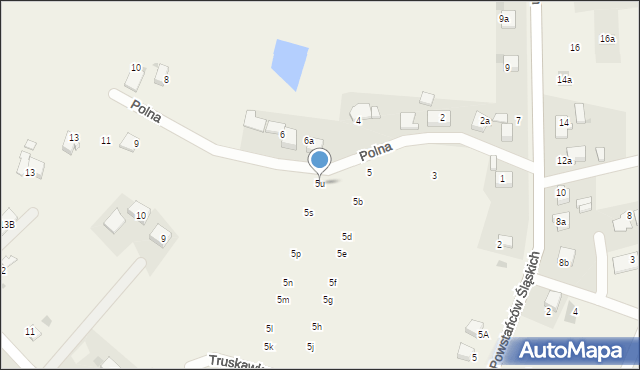 Czarków, Polna, 5u, mapa Czarków