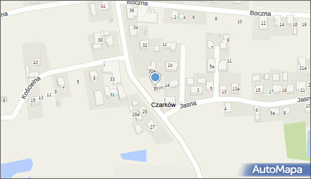 Czarków, Powstańców Śląskich, 30, mapa Czarków