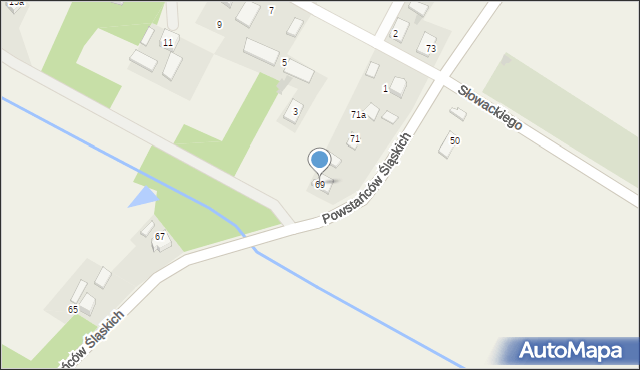 Czarków, Powstańców Śląskich, 69, mapa Czarków