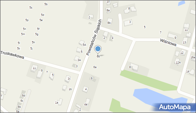 Czarków, Powstańców Śląskich, 6b, mapa Czarków