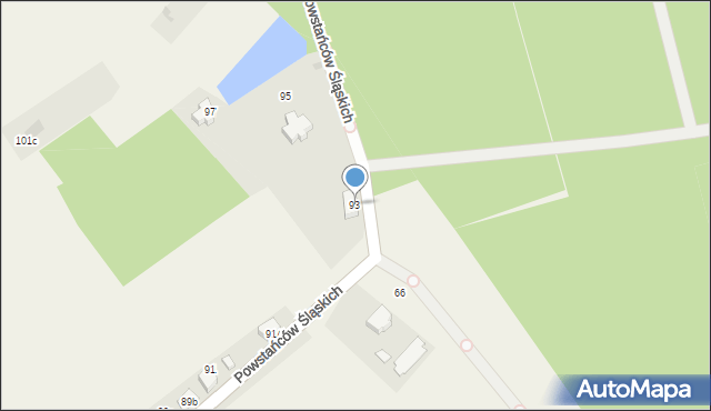 Czarków, Powstańców Śląskich, 93, mapa Czarków