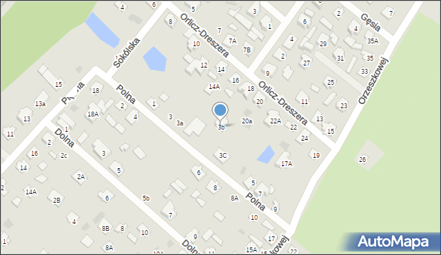 Czarna Białostocka, Polna, 3b, mapa Czarna Białostocka