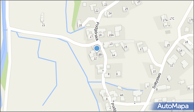 Czarna Góra, Podgórska, 11, mapa Czarna Góra