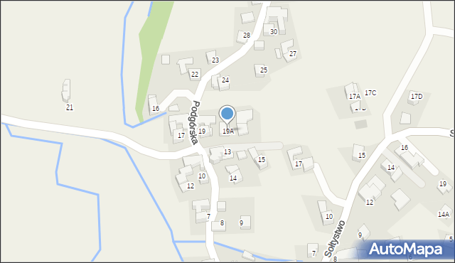 Czarna Góra, Podgórska, 19A, mapa Czarna Góra