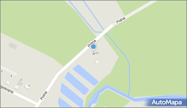 Czarne, Polna, 16, mapa Czarne