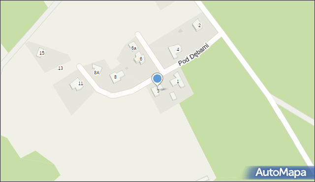 Czarne Błoto, Pod Dębami, 3, mapa Czarne Błoto